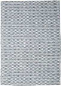 Kelim Long Stitch 240X340 Large Blue Plain (Single Colored) Wool Rug