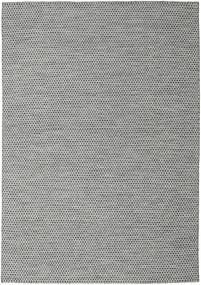 240X340 Kilim Honey Comb Rug - Black/Grey Modern Black/Grey (Wool, India)