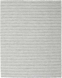  240X300 Cor Única Grande Kilim Long Stitch Tapete - Cinzento Lã