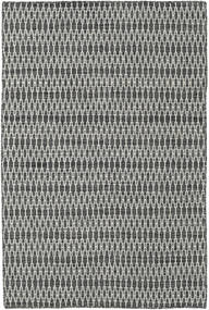 120X180 Kelim Long Stitch Teppich - Schwarz/Grau Moderner Schwarz/Grau (Wolle, Indien)