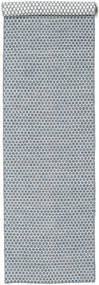  80X340 Geométrico Pequeno Kilim Honey Comb Tapete - Azul Lã