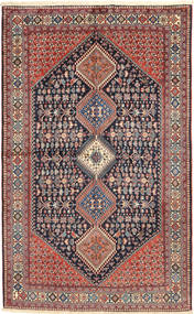  157X255 Yalameh Rug Red/Dark Grey Persia/Iran Carpetvista