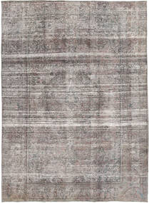 Colored Vintage Rug 198X272 Grey/Light Grey Wool, Pakistan Carpetvista