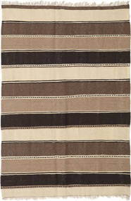 128X190 絨毯 オリエンタル キリム 茶色/ベージュ (ウール, ペルシャ/イラン) Carpetvista