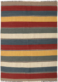  Kilim Rug 132X187 Persian Wool Dark Grey/Beige Small Carpetvista
