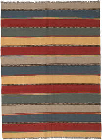 143X191 Kilim Rug Oriental Dark Grey/Red (Wool, Persia/Iran) Carpetvista