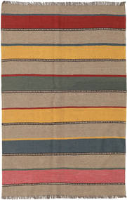  Oriental Kilim Rug 128X197 Orange/Dark Grey Wool, Persia/Iran Carpetvista