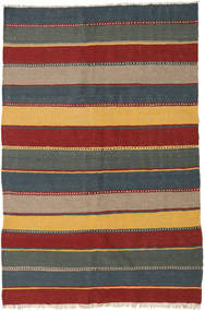 130X197 絨毯 オリエンタル キリム ダークグレー/レッド (ウール, ペルシャ/イラン) Carpetvista