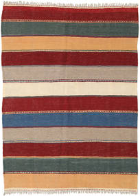  Kilim Rug 130X197 Persian Wool Beige/Dark Red Small Carpetvista