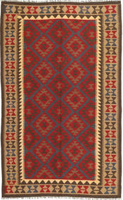 Kelim Maimane Teppich 146X246 Braun/Rot Wolle, Afghanistan Carpetvista