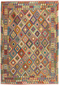  Kilim Afegão Old Style Tapete 208X299 Lã Carpetvista