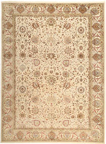 304X407 Tapete Tabriz Royal Oriental Bege/Castanho Grande (Lã, Índia) Carpetvista