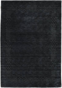 Loribaf Loom Fine Beta 160X230 Black/Grey Plain (Single Colored) Wool Rug