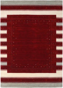 Loribaf Loom Designer 240X340 Grand Rouge Foncé/Multicolore Tapis De Laine