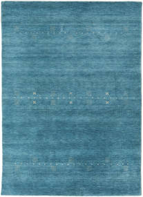  140X200 Pequeno Loribaf Loom Fine Eta Tapete - Azul Lã