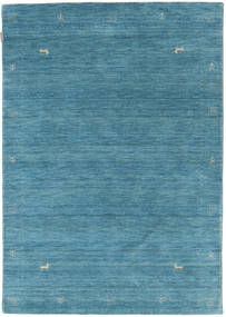  120X180 Small Loribaf Loom Fine Zeta Rug - Blue Wool