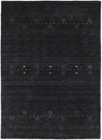 Loribaf Loom Fine Eta Vloerkleed - Zwart/Grijs 140X200 Zwart/Grijs Wol, India