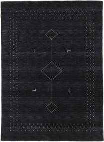  140X200 単色 小 Loribaf ルーム Fine Alfa 絨毯 - ブラック/グレー ウール