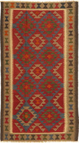 Kelim Maimane Teppich 101X186 Rot/Braun Wolle, Afghanistan Carpetvista