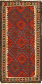 絨毯 キリム マイマネ 103X200 茶色/レッド (ウール, アフガニスタン)