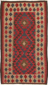 Kelim Maimane Teppich 104X190 Rot/Braun Wolle, Afghanistan Carpetvista