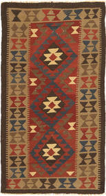 Kilim Maimane Rug 99X188 Brown/Orange Wool, Afghanistan Carpetvista