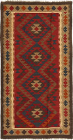 Kelim Maimane Teppich 103X198 Braun/Rot Wolle, Afghanistan Carpetvista
