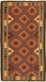 Kilim Maimane Rug 102X189 Brown/Orange Wool, Afghanistan Carpetvista
