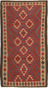 Kelim Maimane Teppich 104X191 Braun/Rot Wolle, Afghanistan Carpetvista