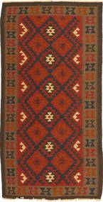 97X195 Kelim Maimane Vloerkleed Oosters Bruin/Rood (Wol, Afghanistan) Carpetvista
