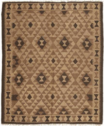 Orientalischer Kelim Teppich 162X195 Orange/Braun Wolle, Persien/Iran Carpetvista