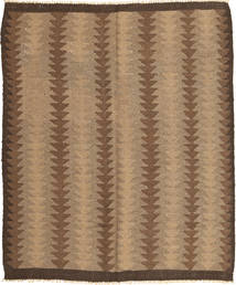 156X189 Kelim Teppich Orientalischer Orange/Braun (Wolle, Persien/Iran) Carpetvista