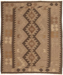152X190 Kelim Teppich Orientalischer Orange/Braun (Wolle, Persien/Iran) Carpetvista