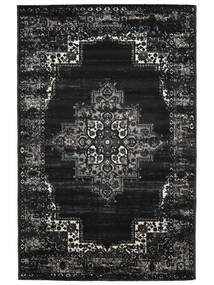 Vintage Vega 140X200 Small Charcoal Grey Medallion Rug