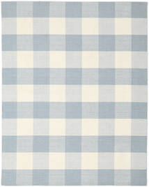 Check Kilim 240X300 Large Light Blue/Off White Checkered Wool Rug