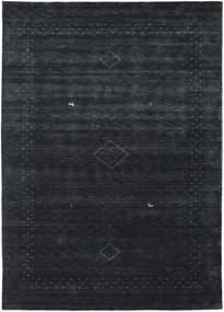 Loribaf Loom Fine Alfa 240X340 大 ブラック/グレー 単色 ウール 絨毯