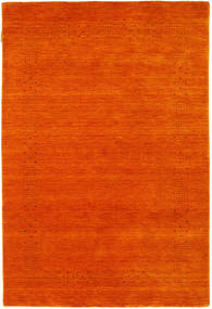  120X180 Plain (Single Colored) Small Loribaf Loom Fine Beta Rug - Orange Wool
