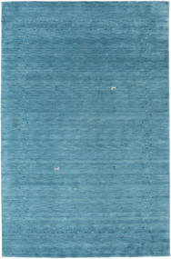  190X290 Cor Única Loribaf Loom Fine Alfa Tapete - Azul Lã