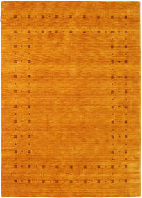  160X230 Cor Única Loribaf Loom Fine Delta Tapete - Dourado Lã