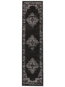 Vintage Vega 80X300 Small Charcoal Grey Medallion Runner Rug