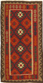 104X198 絨毯 オリエンタル キリム マイマネ レッド/茶色 (ウール, アフガニスタン) Carpetvista