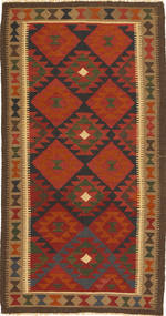 100X191 絨毯 オリエンタル キリム マイマネ 茶色/レッド (ウール, アフガニスタン) Carpetvista