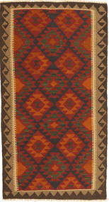  Orientalisk Kelim Maimane Matta 101X191 Brun/Röd Ull, Afghanistan Carpetvista