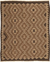  Orientalischer Kelim Teppich 154X192 Braun/Orange Wolle, Persien/Iran Carpetvista