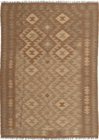  Orientalischer Kelim Teppich 146X203 Orange/Braun Wolle, Persien/Iran Carpetvista