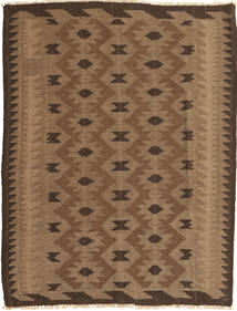 146X191 Kelim Teppich Orientalischer Orange/Braun (Wolle, Persien/Iran) Carpetvista