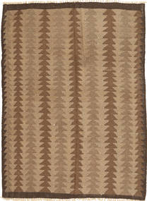 140X188 Kelim Teppich Orientalischer Orange/Braun (Wolle, Persien/Iran) Carpetvista