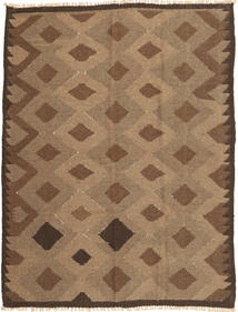 143X191 Kelim Teppich Orientalischer Orange/Braun (Wolle, Persien/Iran) Carpetvista