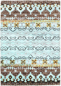  140X200 小 Quito 絨毯 - ライトブルー 絹