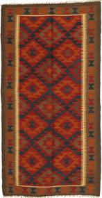 103X199 Tappeto Kilim Maimane Orientale Marrone/Rosso (Lana, Afghanistan) Carpetvista